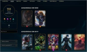 Conta LoL 20 skins - 2015 - League of Legends