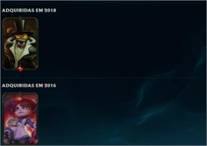 Conta LoL 20 skins - 2015 - League of Legends