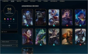 Conta LoL 20 skins - 2015 - League of Legends