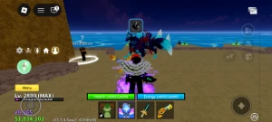 Conta lev max com dog blade gas de fruta com quase todos est - Roblox