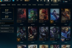 Lol Lvl 43, Unranked, Upada Na Mão, 5 Skins, 8K Ea, 37Champ - League of Legends
