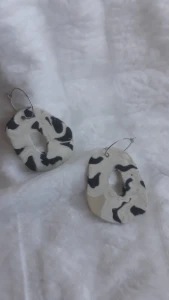 Brincos Zebra em Polimerclay - Artesanato e Personalizados