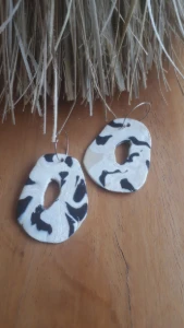 Brincos Zebra em Polimerclay - Artesanato e Personalizados