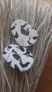 Brincos Zebra em Polimerclay - Artesanato e Personalizados