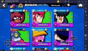 CONTA BRAWL STARS FULL ACESSO|46K+ TROFÉUS | 88/88 BRAWLERS