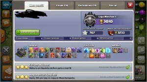 Conta Clash of Clans Cv9 semi full