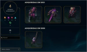 Conta LVL 105 - BRONZE 1 - 32 SKINS - 56 CAMPEÕES - 4 CROMAS - League of Legends LOL