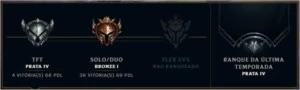 Conta LVL 105 - BRONZE 1 - 32 SKINS - 56 CAMPEÕES - 4 CROMAS - League of Legends LOL