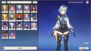 AR 32 com Eula, Diluc, Jean e skyward atlas - Genshin Impact