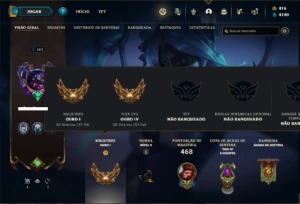 Conta ouro 1 com 140 Champs e 152 Skins - League of Legends LOL