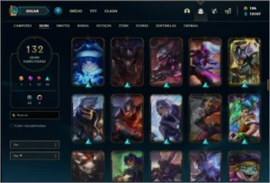 Conta ouro 4 com TODOS os champs e 132 skins (1KK de Jarvan) - League of Legends LOL