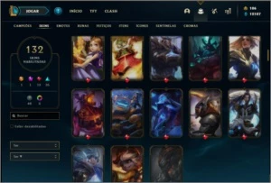 Conta ouro 4 com TODOS os champs e 132 skins (1KK de Jarvan) - League of Legends LOL