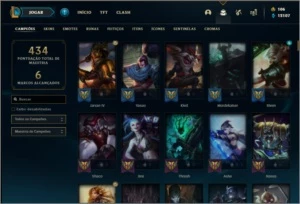 Conta ouro 4 com TODOS os champs e 132 skins (1KK de Jarvan) - League of Legends LOL