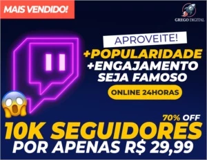 [Promoção] 10K Seguidores Twitch R$ 29,99 | Entrega Imediata - Redes Sociais