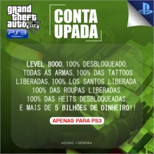 Conta Upada Gta V Online - PS3 - Playstation
