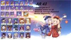 Klee + Qiqi + Atlas Ar43   *Sem usuário cadastrado* - Genshin Impact