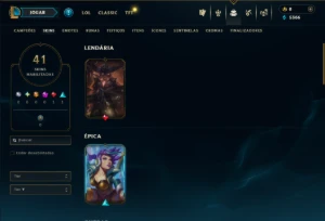 Ouro 1 com 65 Champs e 41 Skins ( ADC / JG ) - League of Legends LOL