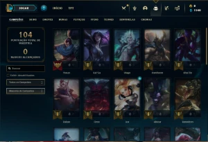 Conta Unranked com 35 Champs e 6 Skins - League of Legends LOL
