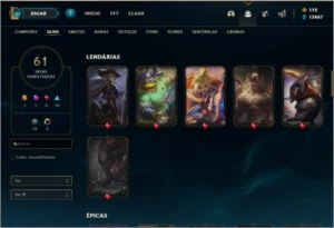 Conta Prata 4 com Twitch medieval e Honra 4 - League of Legends LOL