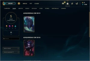 Conta unranked BARATA com 5 skins e 23 champs - League of Legends LOL