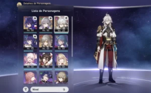 Lvl 31. Jin, bronya e Seele/ arma do Gepard - Genshin Impact