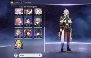 Lvl 31. Jin, bronya e Seele/ arma do Gepard - Genshin Impact