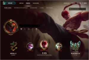 Conta de Lol platina 4 - League of Legends