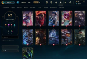 Conta LoL , Unranked, Com 62 Skins Para A Venda! - League of Legends