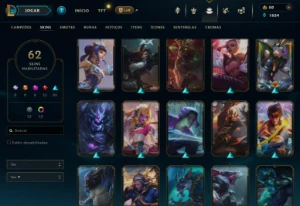 Conta LoL , Unranked, Com 62 Skins Para A Venda! - League of Legends