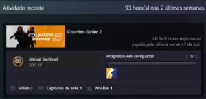 Conta steam com 5 anos + 26k horas de cs2 - Counter Strike