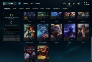 Conta ouro 4  Baratinha com 22 Champs - League of Legends LOL