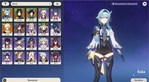 conta com eula, tighnari, mona e venti ar26 - Genshin Impact