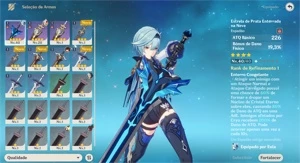conta com eula, tighnari, mona e venti ar26 - Genshin Impact
