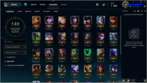 Conta main adc e sup barata com 75 campeões. - League of Legends LOL