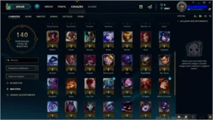 Conta main adc e sup barata com 75 campeões. - League of Legends LOL