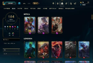 🔥 Conta LoL com Passe do Faker + LeBlanc Hall of Legends (B