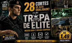 🎬 Pack 28 Cortes Tropa de Elite — Conteúdo para TikTok, Ree - Vídeos e Cortes Cortes Virais