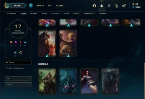 Conta ouro 3 com 17 skins e 53 champs - League of Legends LOL