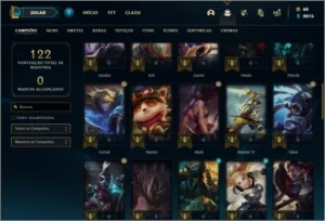 Conta ouro 3 com 17 skins e 53 champs - League of Legends LOL