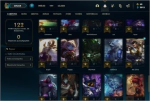 Conta ouro 3 com 17 skins e 53 champs - League of Legends LOL