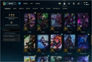 Conta ouro 3 com 17 skins e 53 champs - League of Legends LOL