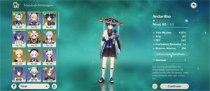 AR 46 - Andarilho, Ayato, Eula e Itto + Espada de Jade - Genshin Impact