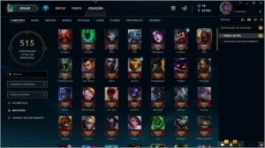 Conta de LOL//57 Skins//4 vitoriosas e 51k de IP - League of Legends