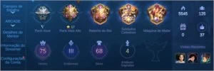 Conta de mobile legends barato!