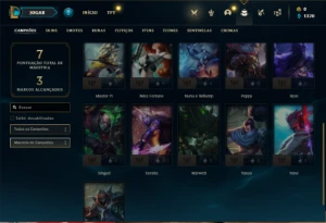 Conta Unranked com 21 Champs e 1 Skins + 7 Espolios - League of Legends LOL