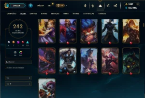 Prata 1 com TODOS os champs e 242 Skins ( Nivel 665 ) - League of Legends LOL