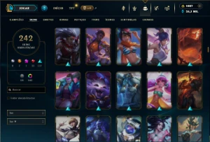 Prata 1 com TODOS os champs e 242 Skins ( Nivel 665 ) - League of Legends LOL