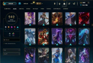 Prata 1 com TODOS os champs e 242 Skins ( Nivel 665 ) - League of Legends LOL