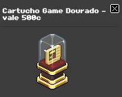 Cartucho Game Dourado - 500 Habbo Moedas