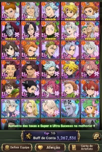 conta de 7ds seven deadly sins grand cross, sem vínculo